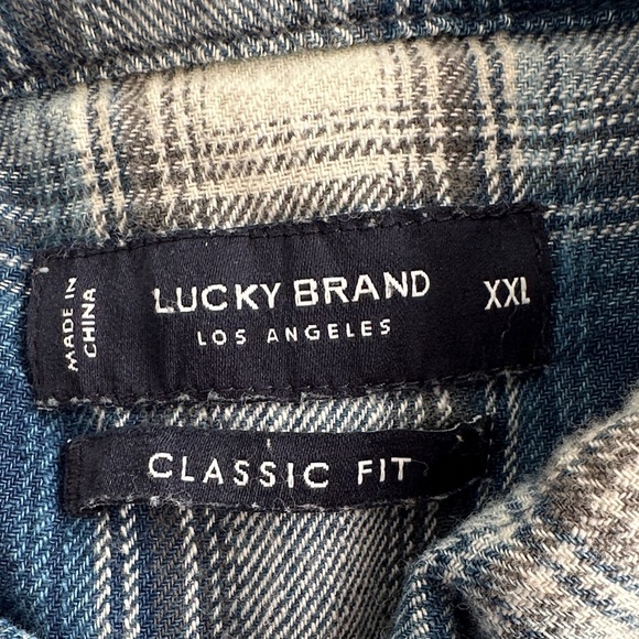 Lucky Brand Blue and White Checkered Casual Shirt - Picture 2 of 3